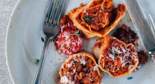 Kerst hoofdgerecht: Pastarol met worst, tomaten en linzen