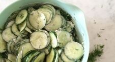 Snelle komkommersalade