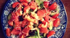 Rivierkreeftjes grapefruit salade