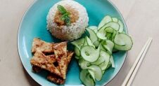 Pinda-gember tofu
