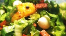 Salade met rauwe andijvie en gegrilde nectarines