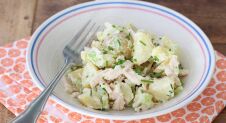 Aardappelsalade met bleekselderij en ham