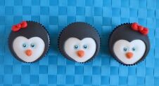Pinguïn cupcakes