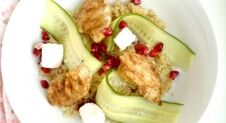 Quinoa salade met Marokkaanse kip en granaatappel