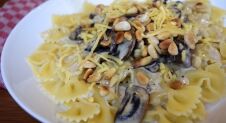 5 or less: Pasta met crème fraîche en champignons