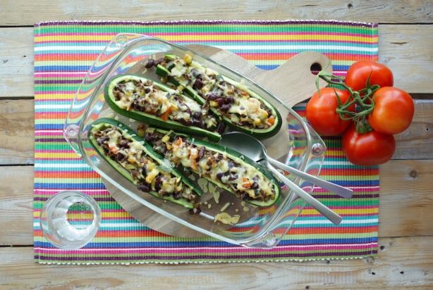Mexicaanse gevulde courgette