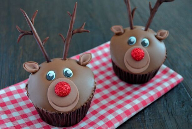 Advent 4: Rudolph het rendier cupcakes