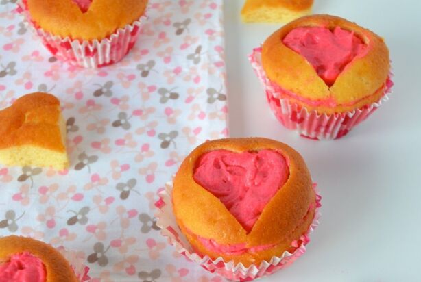 Zoete Valentijns cupcakes