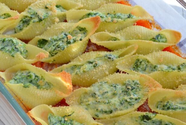 Makkelijke Maaltijd: Gevulde pastaschelpen met spinazie