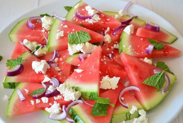 BBQ Tip: Frisse Watermeloen Feta Salade