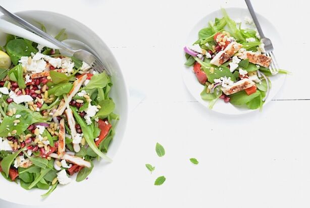 Fast & Fresh: Salade met kip en granaatappel